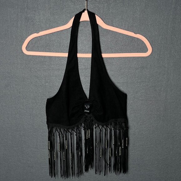 Windsor Fringe Top Size Small Fringe Festival Hippie Boho - Picture 4 of 8